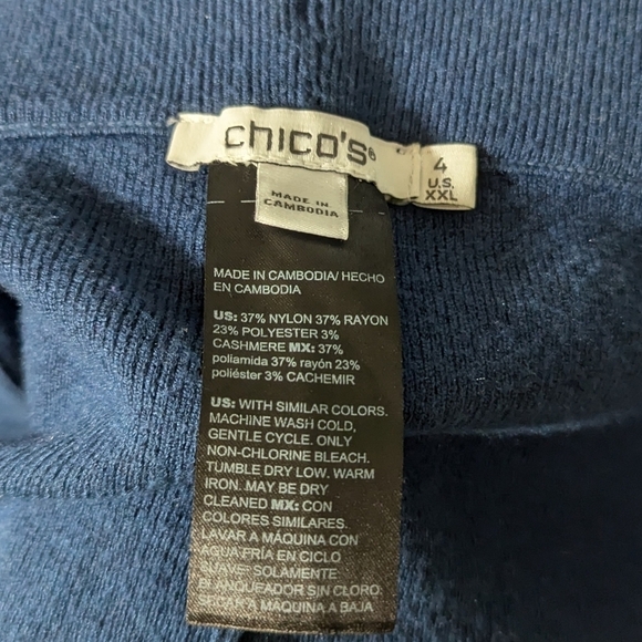 Chicos Womens 4 XXL Pants Cashmere Blue Pull On Womens Size - Picture 3 of 4